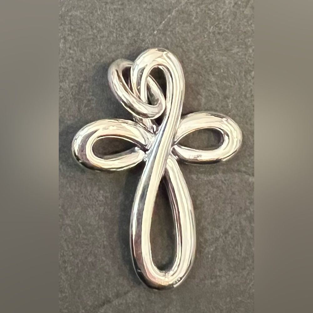 James Avery large sterling silver Infinity Cross pendant